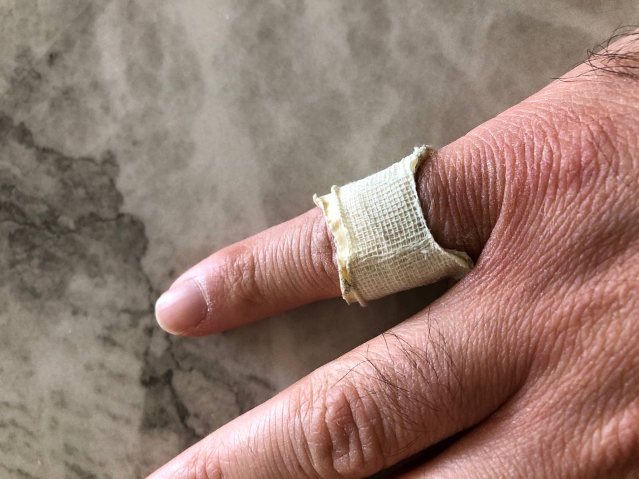 Finger wrapping example